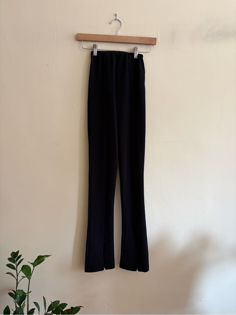 Frankie Shop Black Bootcut Pants with Zippers
